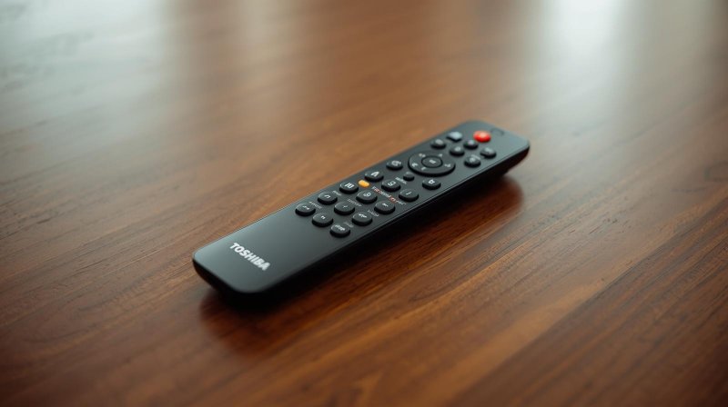 Remote control kipas Toshiba dengan tombol pengatur kecepatan