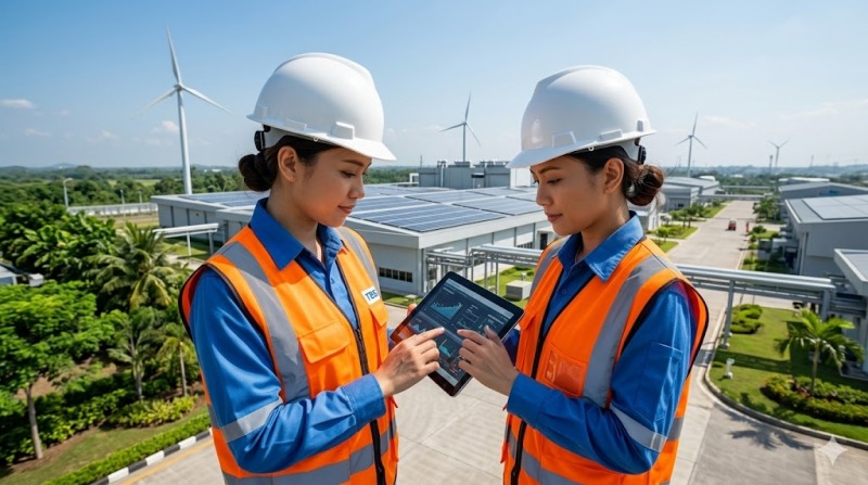 Implementasi energi terbarukan net zero di kawasan industri modern Indonesia
