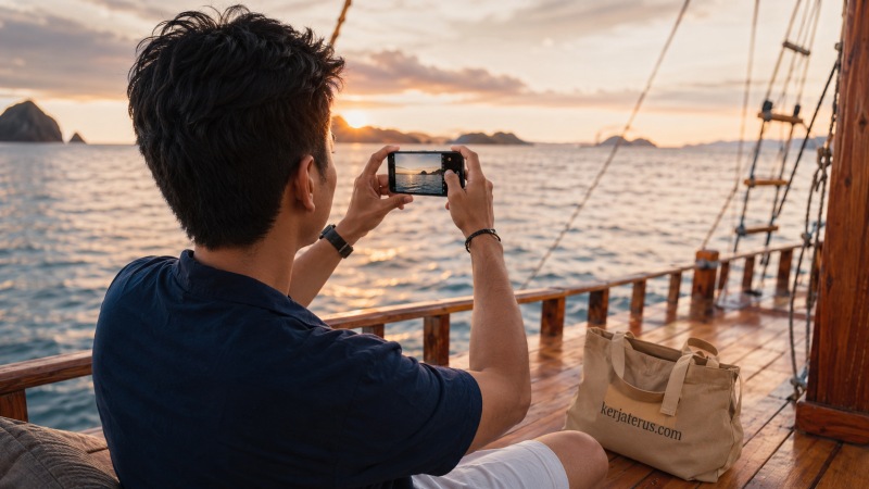 Pekerja menikmati liburan singkat dengan mengikuti rute komodo sailing tour di Labuan Bajo.
